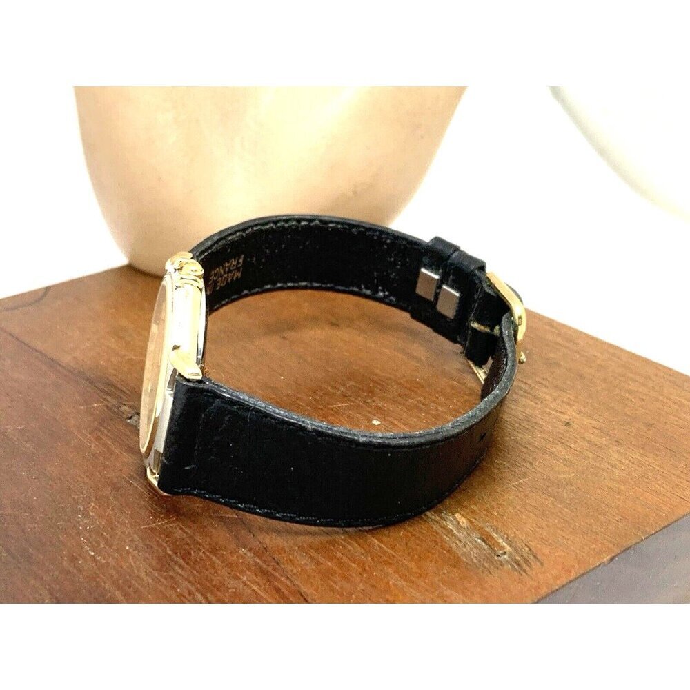 Michele Fleischmann's Womens Watch Swiss Quartz Two Tone Black Leather Band 31mm - Picture 8 of 13
